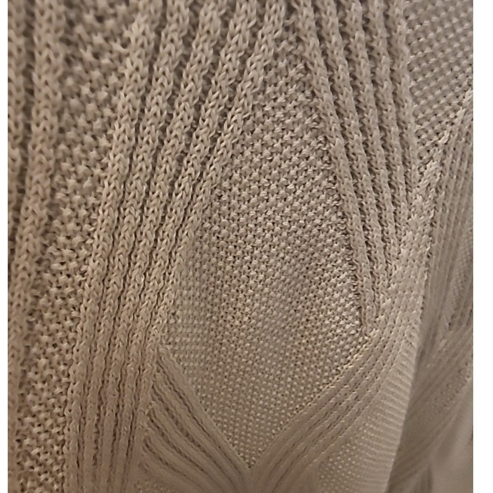 NEW PORTER & ASH Shirt Mens MEDIUM Beige TAUPE Pullover Textured Sweater Modal - Picture 8 of 10